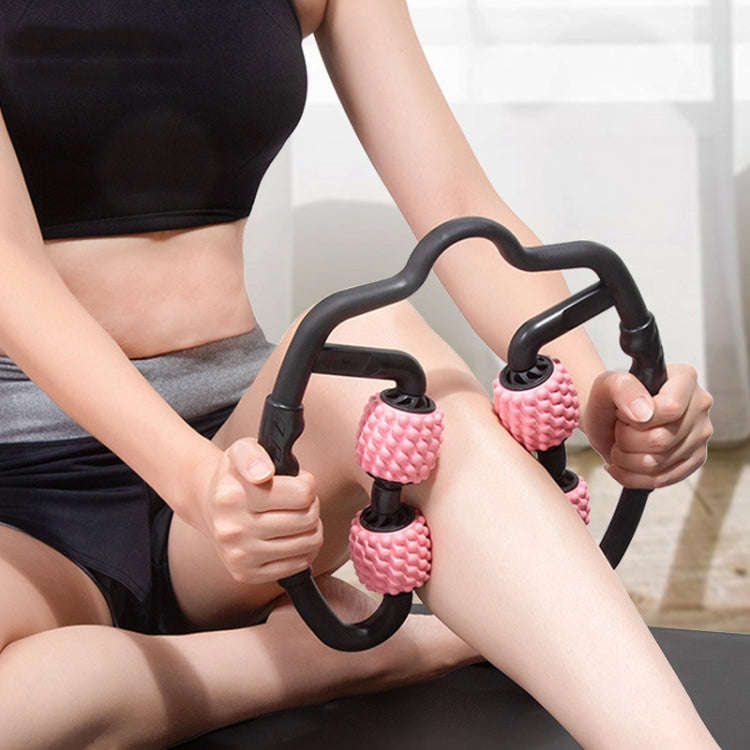 Foam Shaft Muscle Massage Roller Yoga Roller Fitness Supplies(Water-drop Type Classic Black)