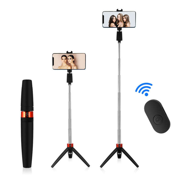 Y9 Bluetooth Selfie Stick Integrated Video Broadcasting Tripod Selfie Stick(Black)