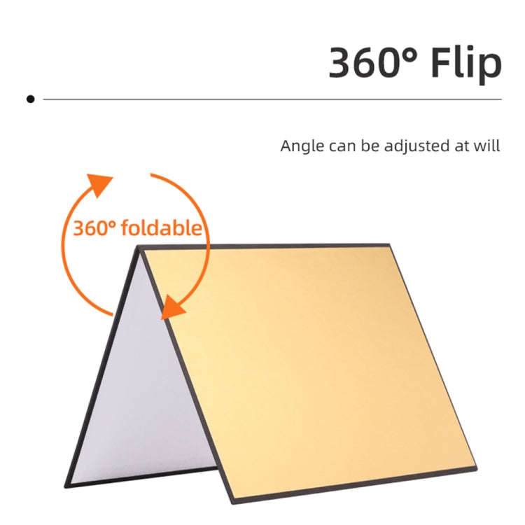 3-in-1 Reflective Board A3 Cardboard Folding Light Diffuser Board (White + Black + Gold)