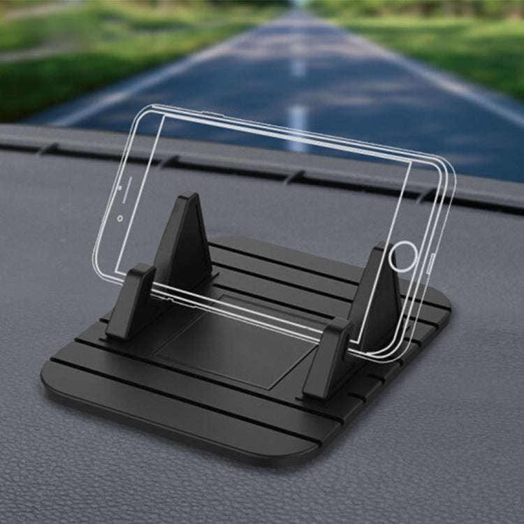 6 PCS Silicone Car Mobile Phone Bracket Car Mini Lazy Bracket(Black)