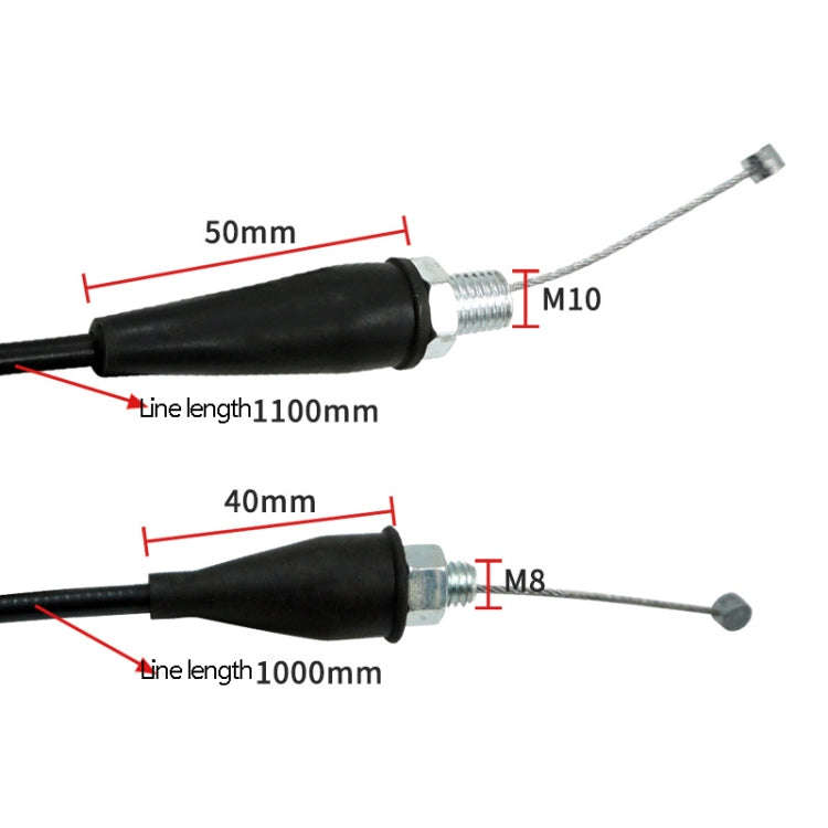 4 PCS Motorcycle Off-Road Vehicle Modification Accessories Handle Throttle Line, Specification: M8