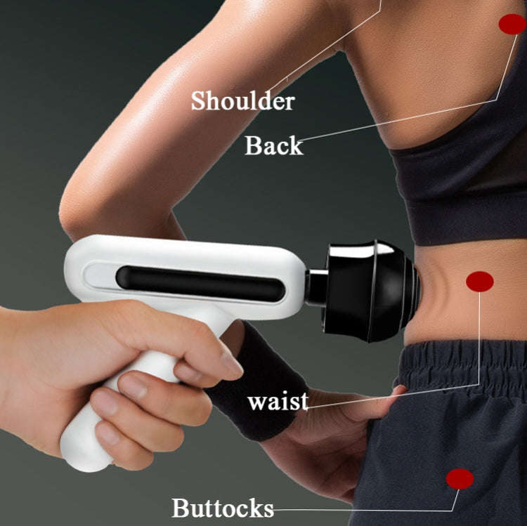 Mini Portable USB Rechargeable Electric Fascia Gun Muscle 12-speed Adjustable LCD Touch Screen Ma...