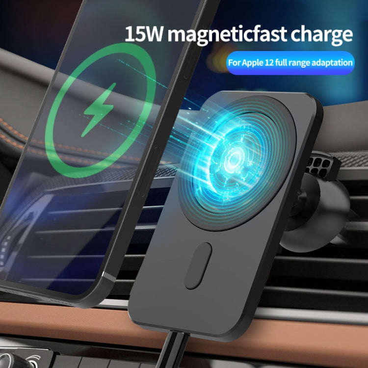 N16 10W Car Air Outlet + Suction Cup Magsafe Magnetic Phone Universal Wireless Charger Mobile Hol...