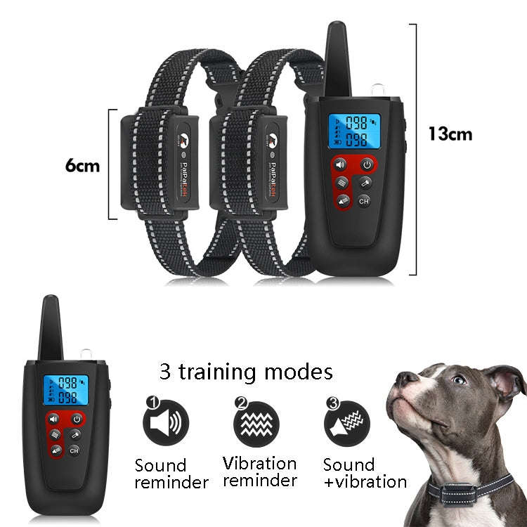 PaiPaitek PD526V-2 1 In 2 100-Speed Sound Vibration Remote Control Training Dog Device Anti-Barki...