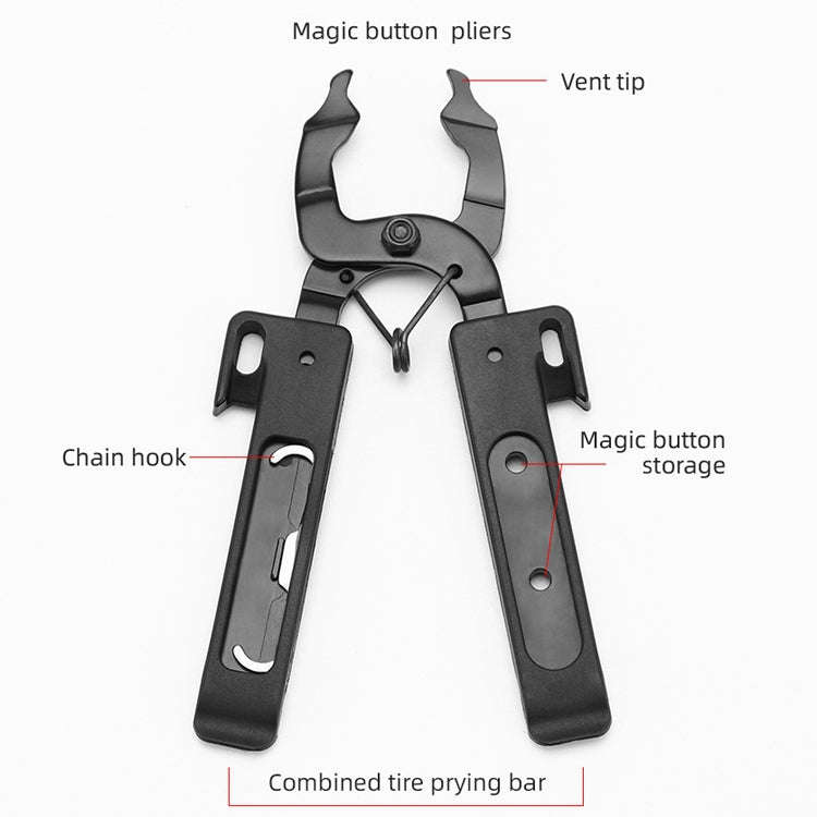 Chain Magic Buckle Pliers Bicycle Portable Plastic Tire Stick(Black)