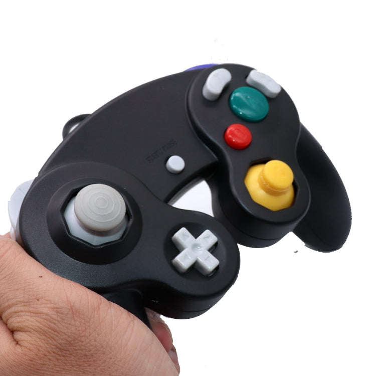 5 PCS Single Point Vibrating Controller Wired Game Controller For Nintendo NGC(Transparent Red)