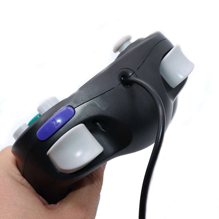 5 PCS Single Point Vibrating Controller Wired Game Controller For Nintendo NGC(Transparent Red)