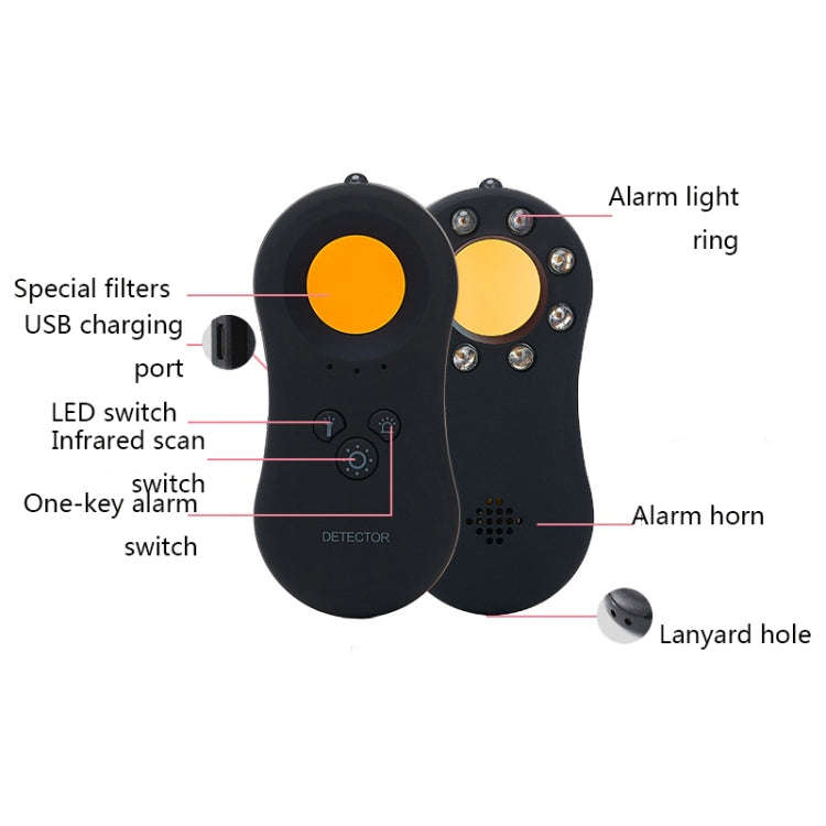 D12 Anti-Candid Camera Detection Equipment Hotel Travel Room Anti-Surveillance Camera Infrared De...