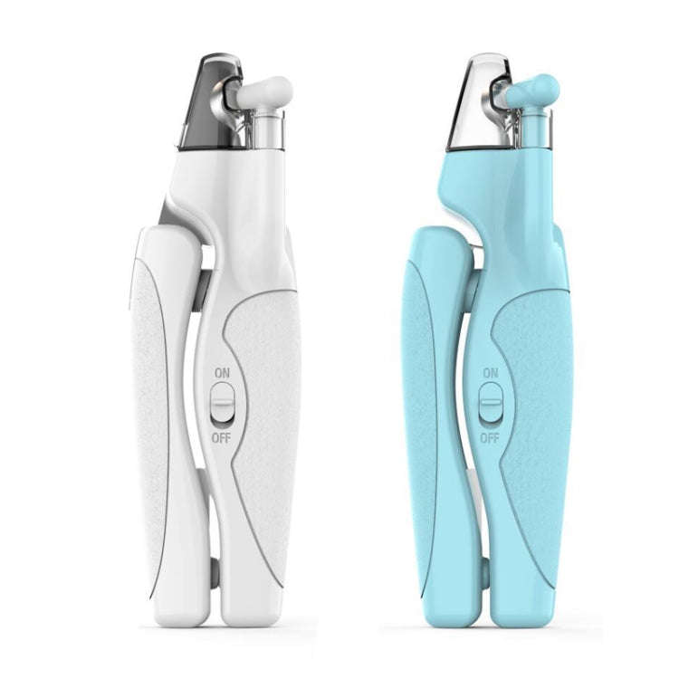 Pet LED Light Nail Tie Anti-Bloodline Nail Trimmer(White)