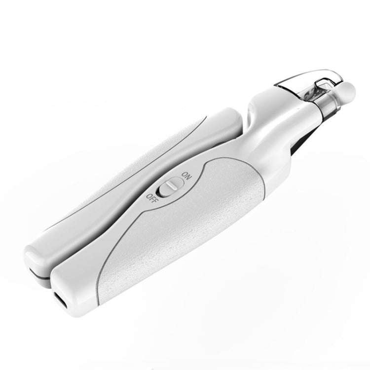 Pet LED Light Nail Tie Anti-Bloodline Nail Trimmer(White)