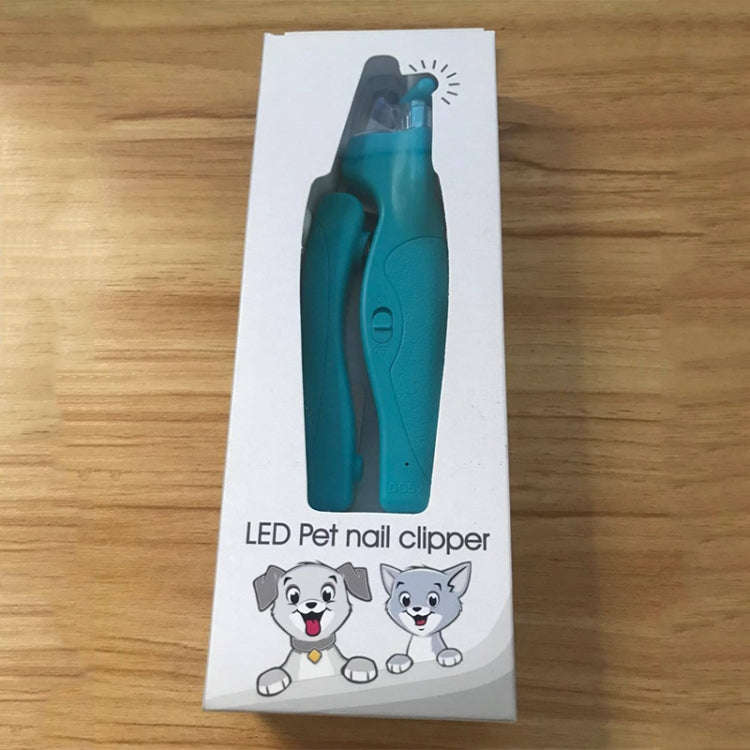 Pet LED Light Nail Tie Anti-Bloodline Nail Trimmer(White)