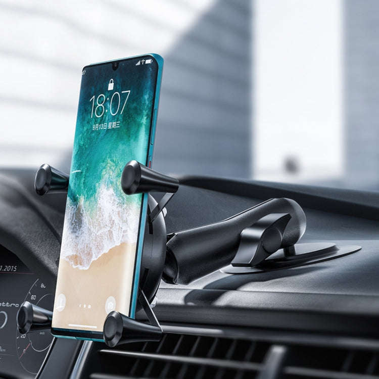 Curved Adhesive Car Instrument Table Bracket Car Mobile Phone Bracket Plastic Clamp Arm Style: Sm...