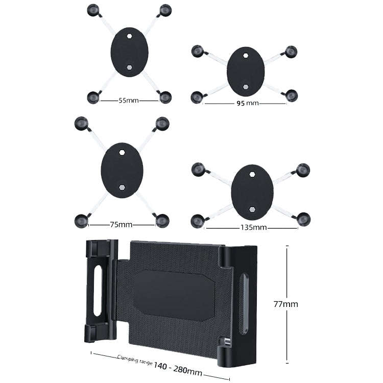 Curved Adhesive Car Instrument Table Bracket Car Mobile Phone Bracket Plastic Clamp Arm Style: Ta...