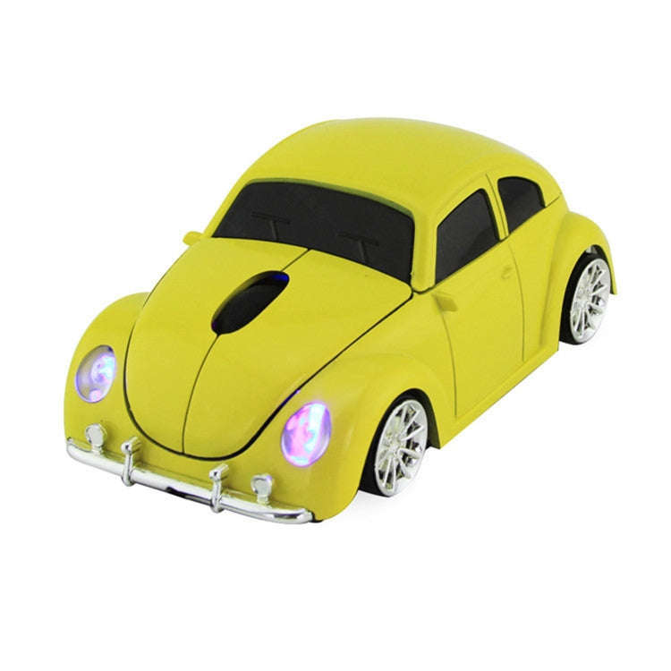 CM0010B 1200 DPI 3-keys Car Shape Wireless Mouse(Yellow)