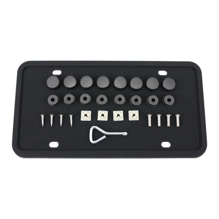 2 Sets Waterproof Rustproof Non-damaging Car Paint Silicone License Plate Frame, Specification: B...