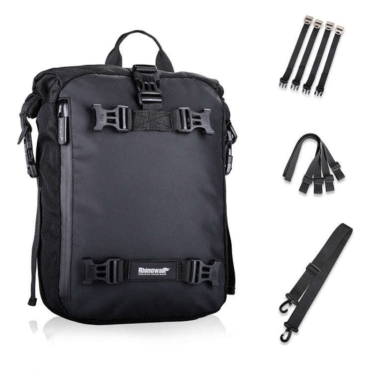 Rhinowalk Multi-Function Motorcycle Rear Seat Bag Combination Rear Shelf Pannier, Colour: Black 10L
