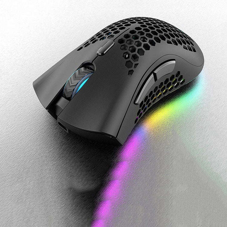 K-Snake BM600 1600 DPI 7-keys Hollow Lightweight Wireless Charging RGB Colorful Gaming Mouse(Wire...