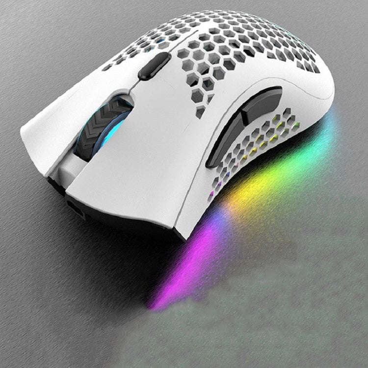 K-Snake BM600 1600 DPI 7-keys Hollow Lightweight Wireless Charging RGB Colorful Gaming Mouse(Wire...