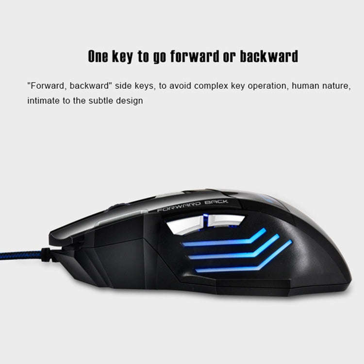 IMICE X7 2400 DPI 7-Key Wired Gaming Mouse with Colorful Breathing Light, Cable Length: 1.8m(Suns...