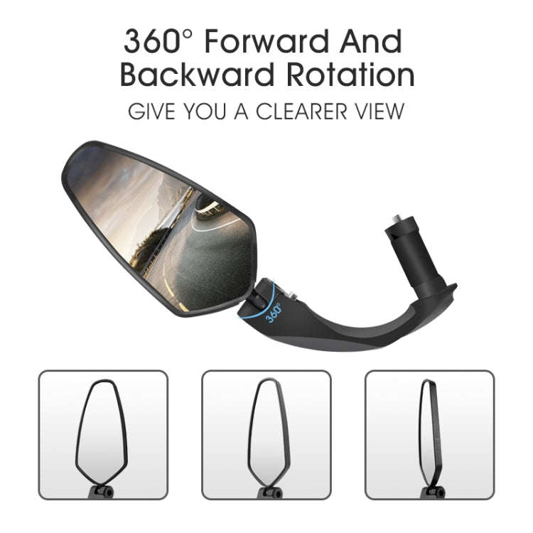 1 Pair WEST BIKING Bicycle Rearview Mirror Adjustable Mirror Mountain Bike Foldable Rearview Mirr...