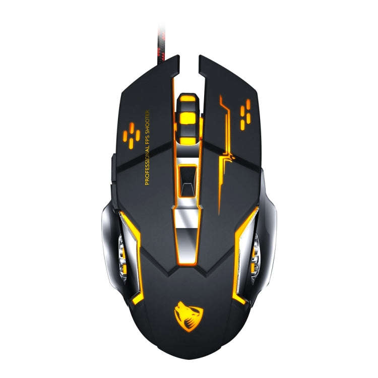 T-WOLF V6 USB Interface 6-Buttons 3200 DPI Wired Mouse Gaming Mechanical Macro Programming 7-Colo...