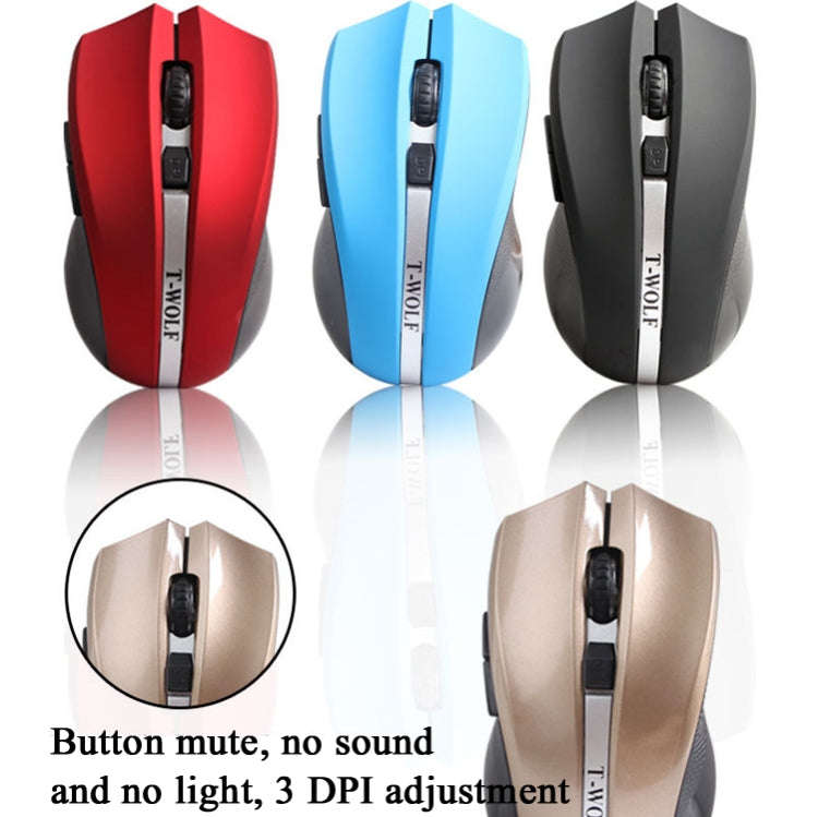 T-WOLF Q5 2.4GHz 5-Buttons 2000 DPI Wireless Mouse Silent And Non-Light Gaming Office Mouse For C...