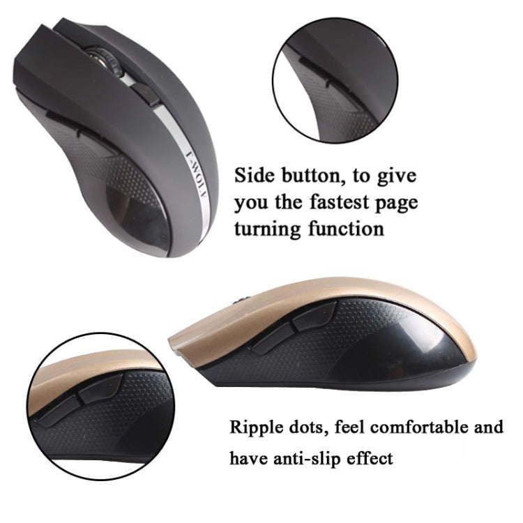T-WOLF Q5 2.4GHz 5-Buttons 2000 DPI Wireless Mouse Silent And Non-Light Gaming Office Mouse For C...