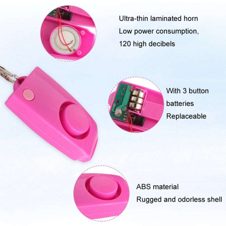 YY701 2 PCS Women Personal Safety Protection Alarm Emergency Alarm For The Elderly & Children(Black)