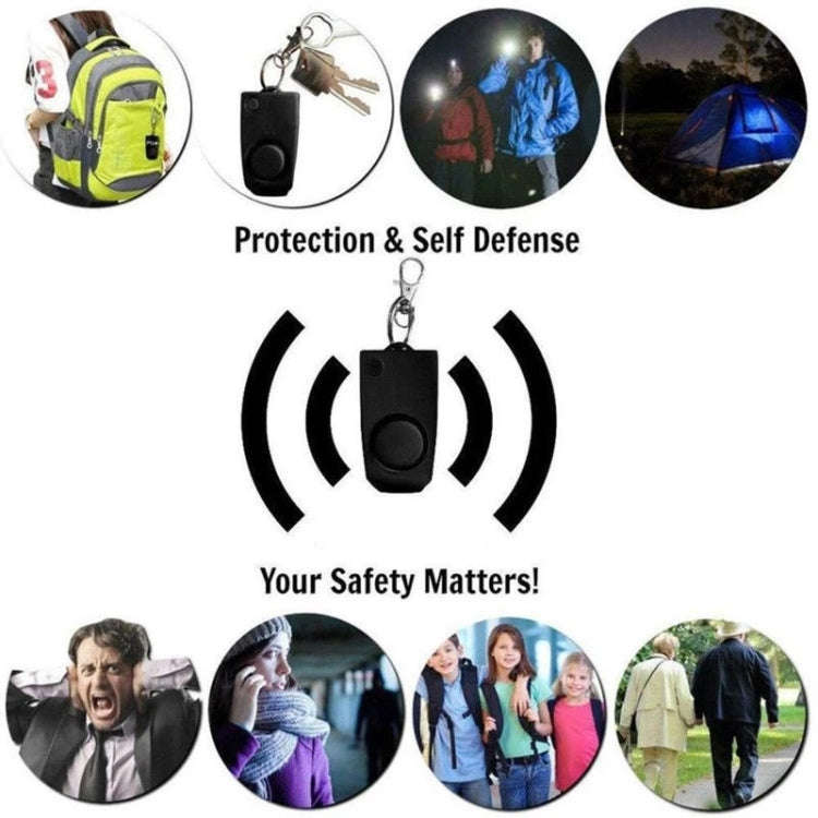 YY701 2 PCS Women Personal Safety Protection Alarm Emergency Alarm For The Elderly & Children(Black)