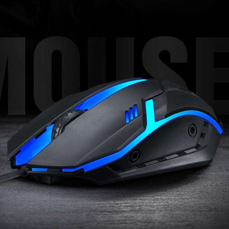 2 PCS T-WOLF V1 USB Interface 3-Buttons 1200 DPI Wired Mouse 7-Color Backlit Gaming Mouse, Cable ...