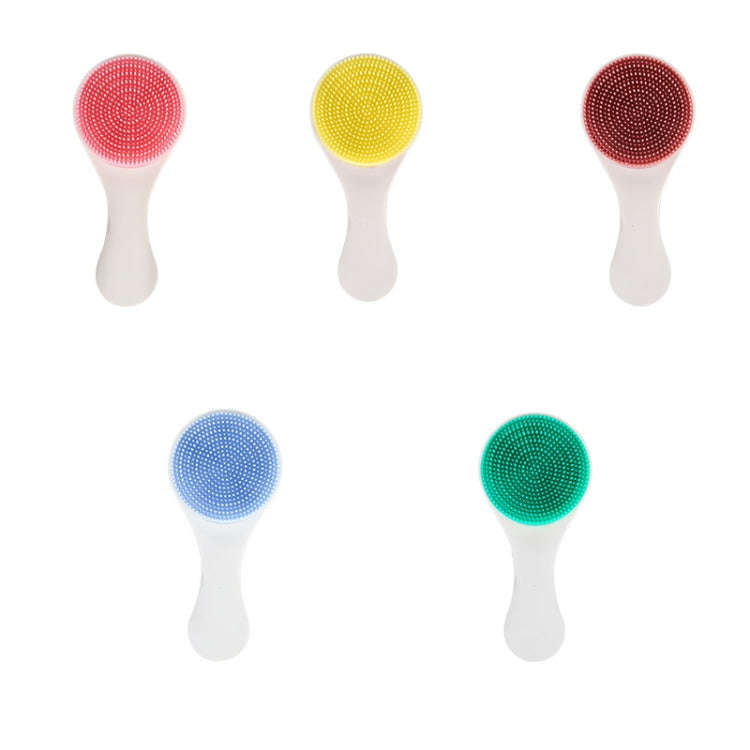 Baby Silicone Shower Massage Brush Multifunctional Shampoo Brush with Comb(Coral)