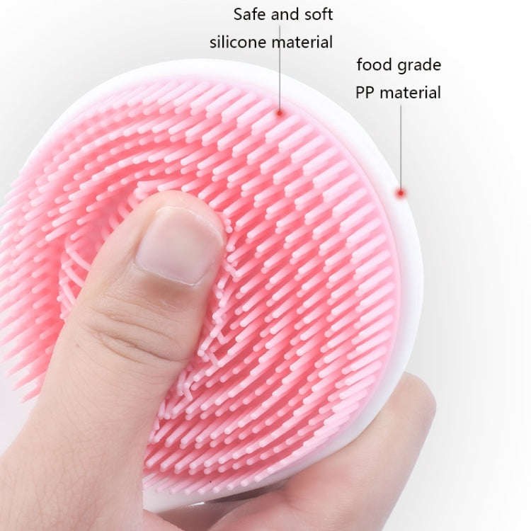 Baby Silicone Shower Massage Brush Multifunctional Shampoo Brush with Comb(Coral)