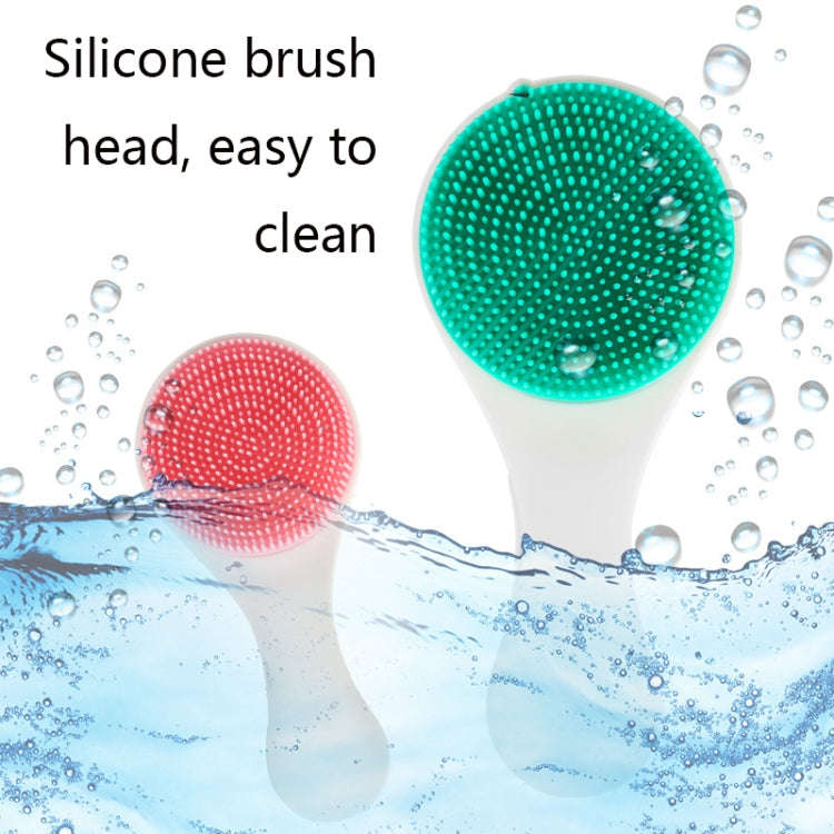 Baby Silicone Shower Massage Brush Multifunctional Shampoo Brush with Comb(Coral)