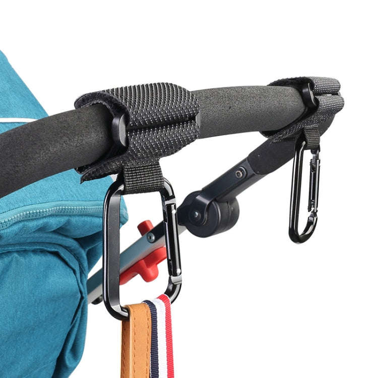 2pcs/Set Stroller Hook Extra Sturdy Carabiner(Black)