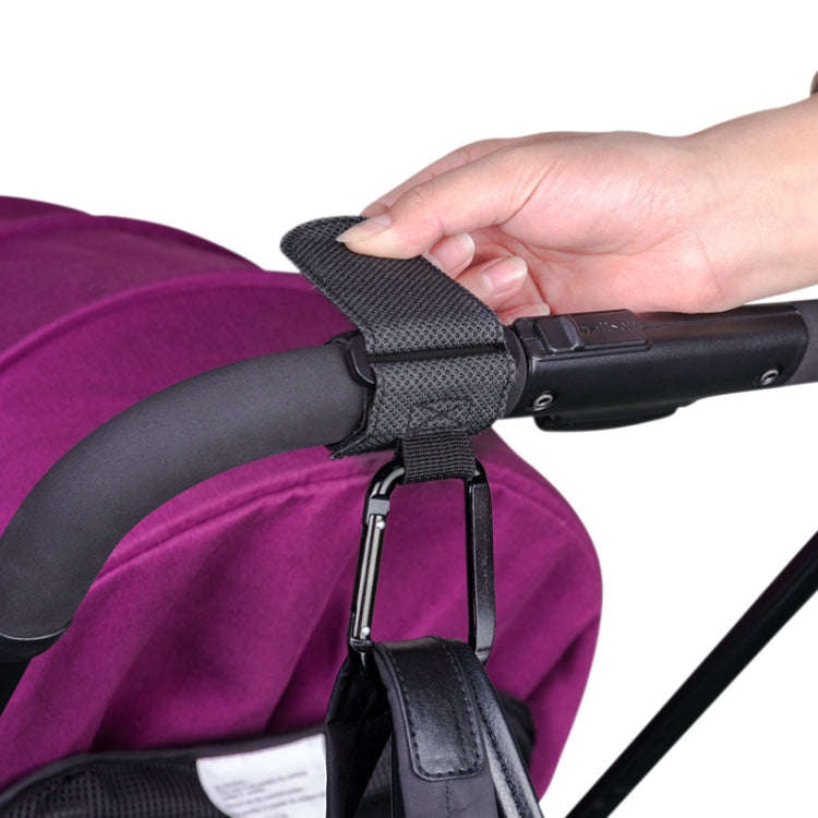 2pcs/Set Stroller Hook Extra Sturdy Carabiner(Black)