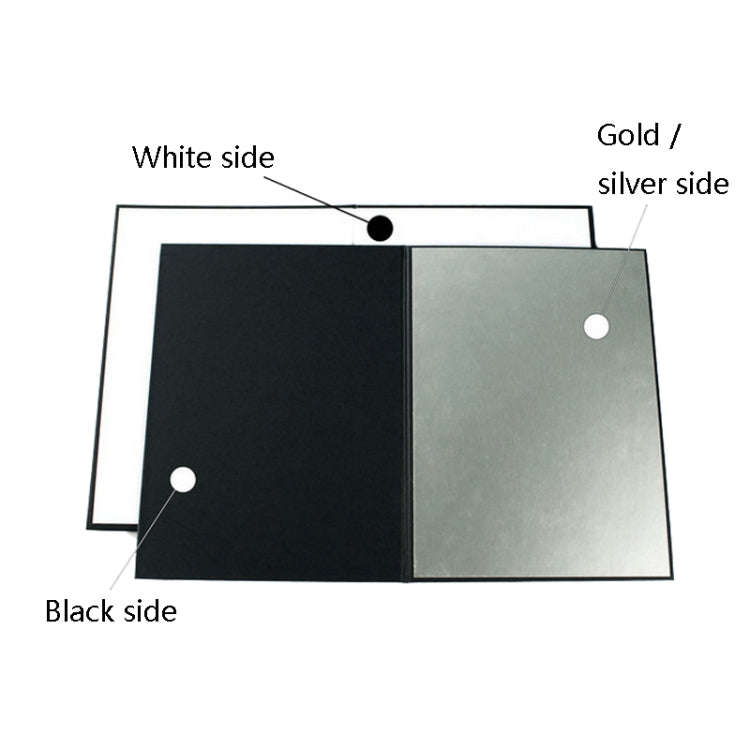 2 PCS Photography Folded Thickening A4 Cardboard Folding Light Diffuser Board(Gold)