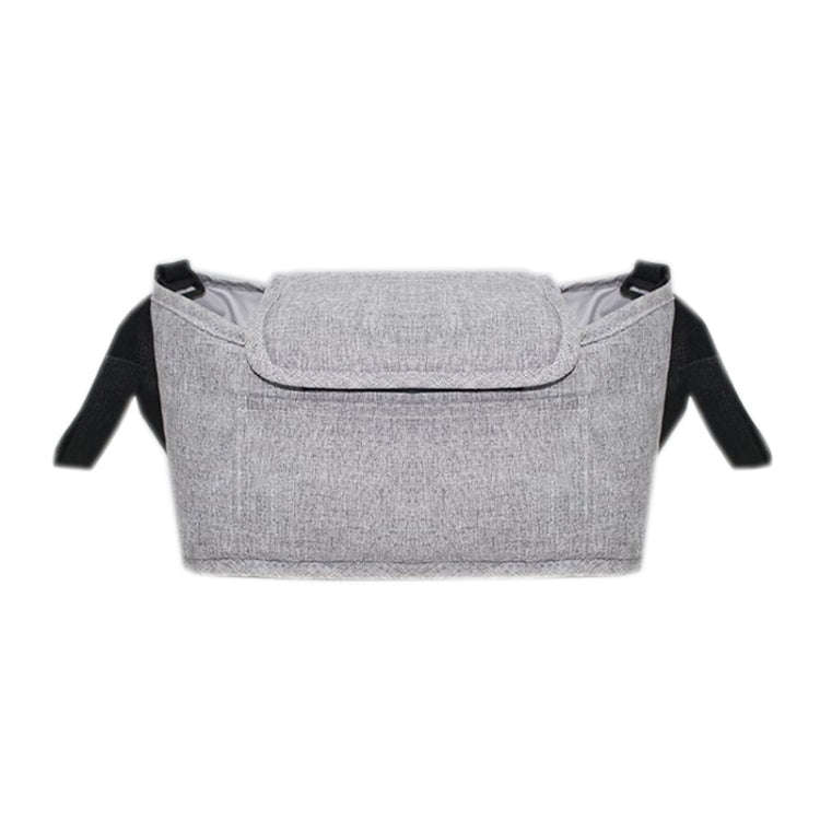 Stroller Storage Hanging Bag Multifunctional Large Capacity Stroller Bag(Linen Gray)