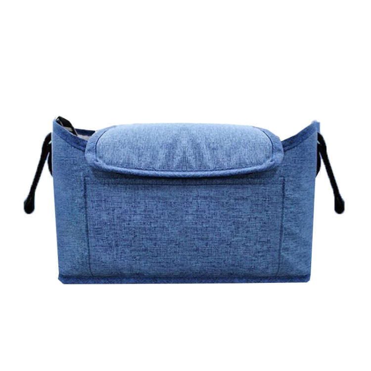 Stroller Storage Hanging Bag Multifunctional Large Capacity Stroller Bag(Linen Blue)