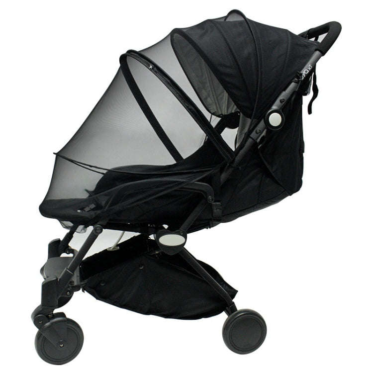 Summer Stroller Mosquito Net Full Cover Multi-Purpose Encrypted Trolley Mosquito Net(Black Net)