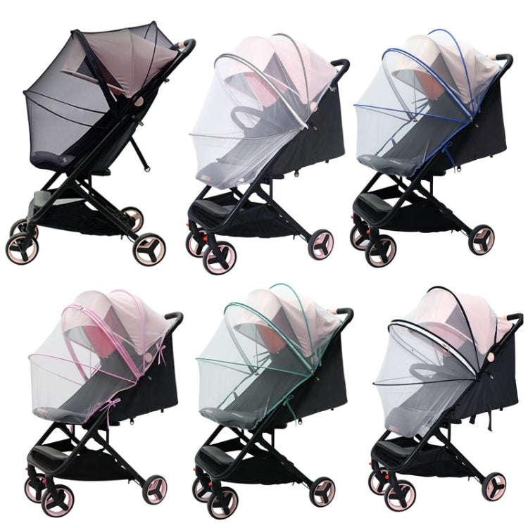 Summer Stroller Mosquito Net Full Cover Multi-Purpose Encrypted Trolley Mosquito Net(Black Net)