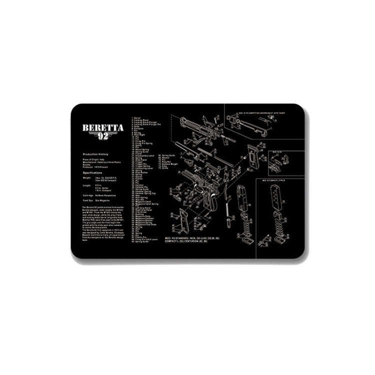 2 PCS Heat Transfer Non-Slip Single-Sided Office Gaming Mouse Pad 4mm(SPS-Beretta92-II)