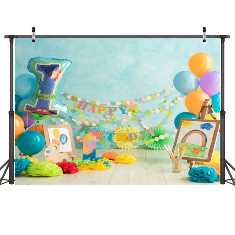 2.1m X 1.5m One Year Old Birthday Photography Background Party Decoration Hanging Cloth(583)