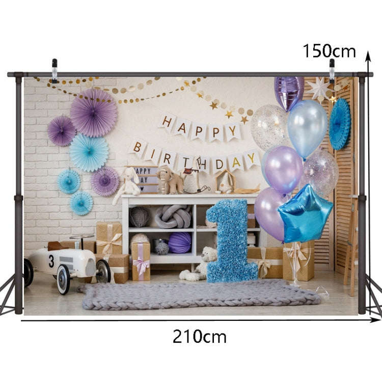 2.1m X 1.5m One Year Old Birthday Photography Background Party Decoration Hanging Cloth(577)