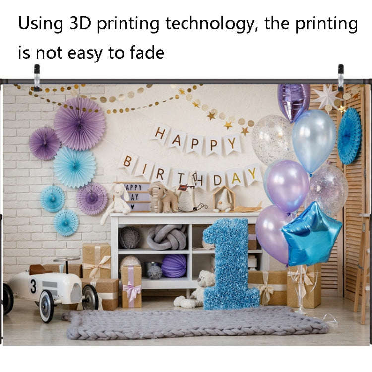 2.1m X 1.5m One Year Old Birthday Photography Background Party Decoration Hanging Cloth(577)