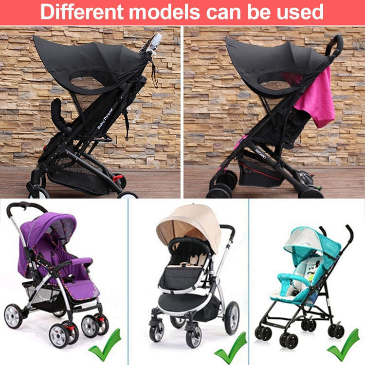 Stroller Sunshade Anti-Ultraviolet Stroller Shed, Colour: Black Waterproof
