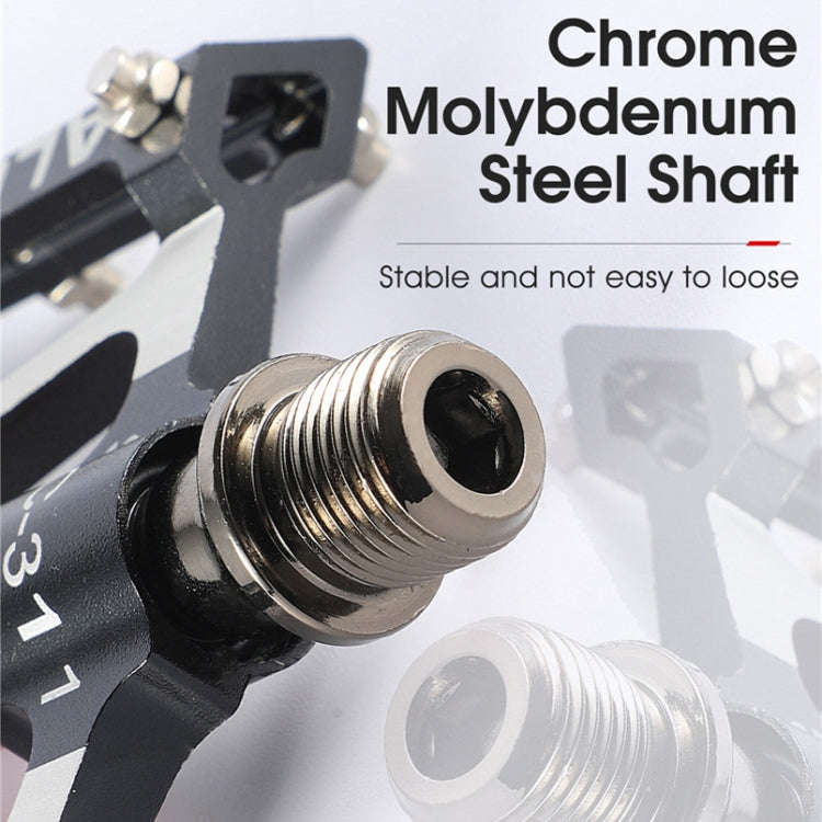 1pair WEST BIKING YP0802083 Mountain Bike Aluminum Alloy Pedal Lightweight Bearing Foot Pedal(Sil...