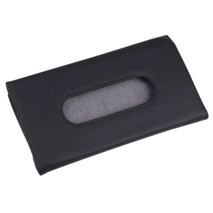 Car Hanging Type Tissue Box Sun Visor Seat Back Sunroof Storage Box(Black Without Tissue)