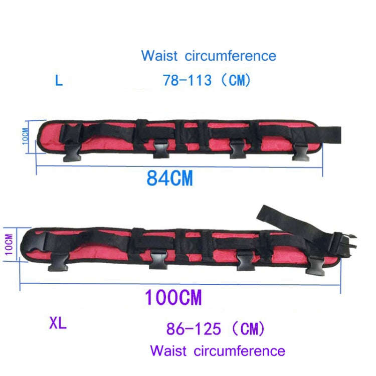 Adult Toddler Belt Anti-Fall Get Up And Shift Belt, Specification: XL(Red Black)