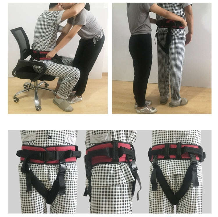 Adult Toddler Belt Anti-Fall Get Up And Shift Belt, Specification: XL(Red Black)