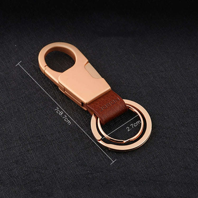 JOBON ZB-028YSK Car Keychain Men Waist Hangs Side Press Keychain(Brown Chrome)